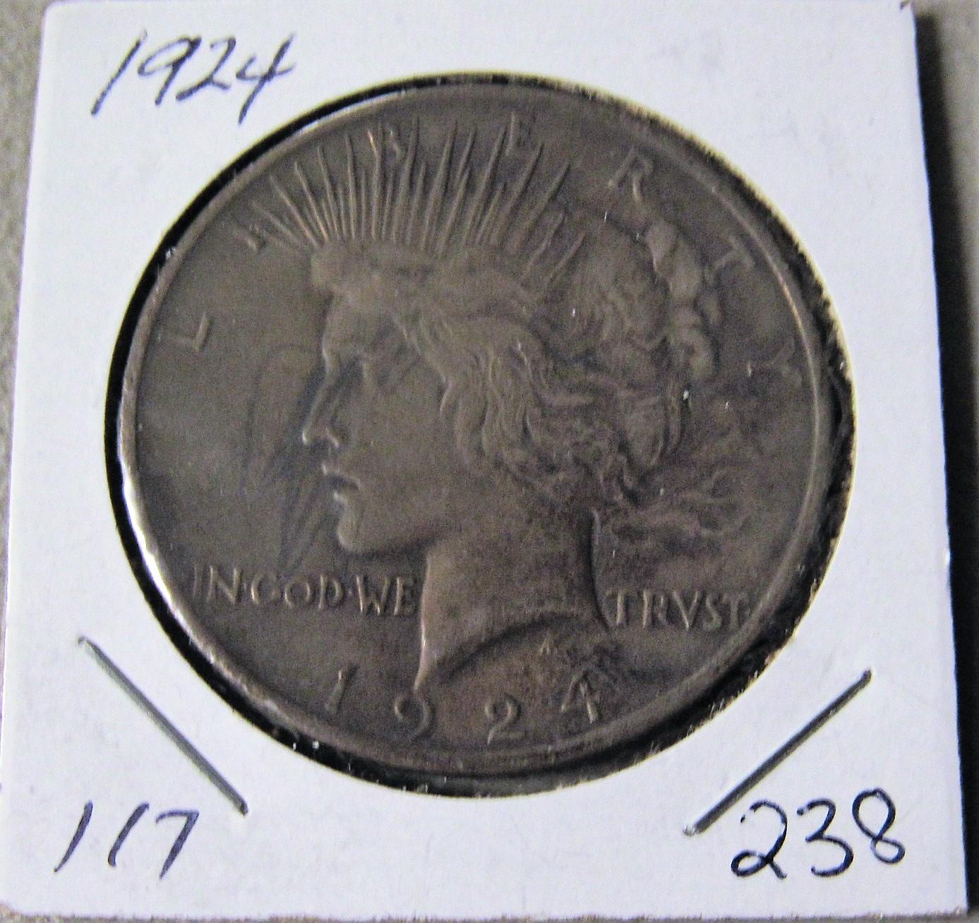 1924 Peace Dollar