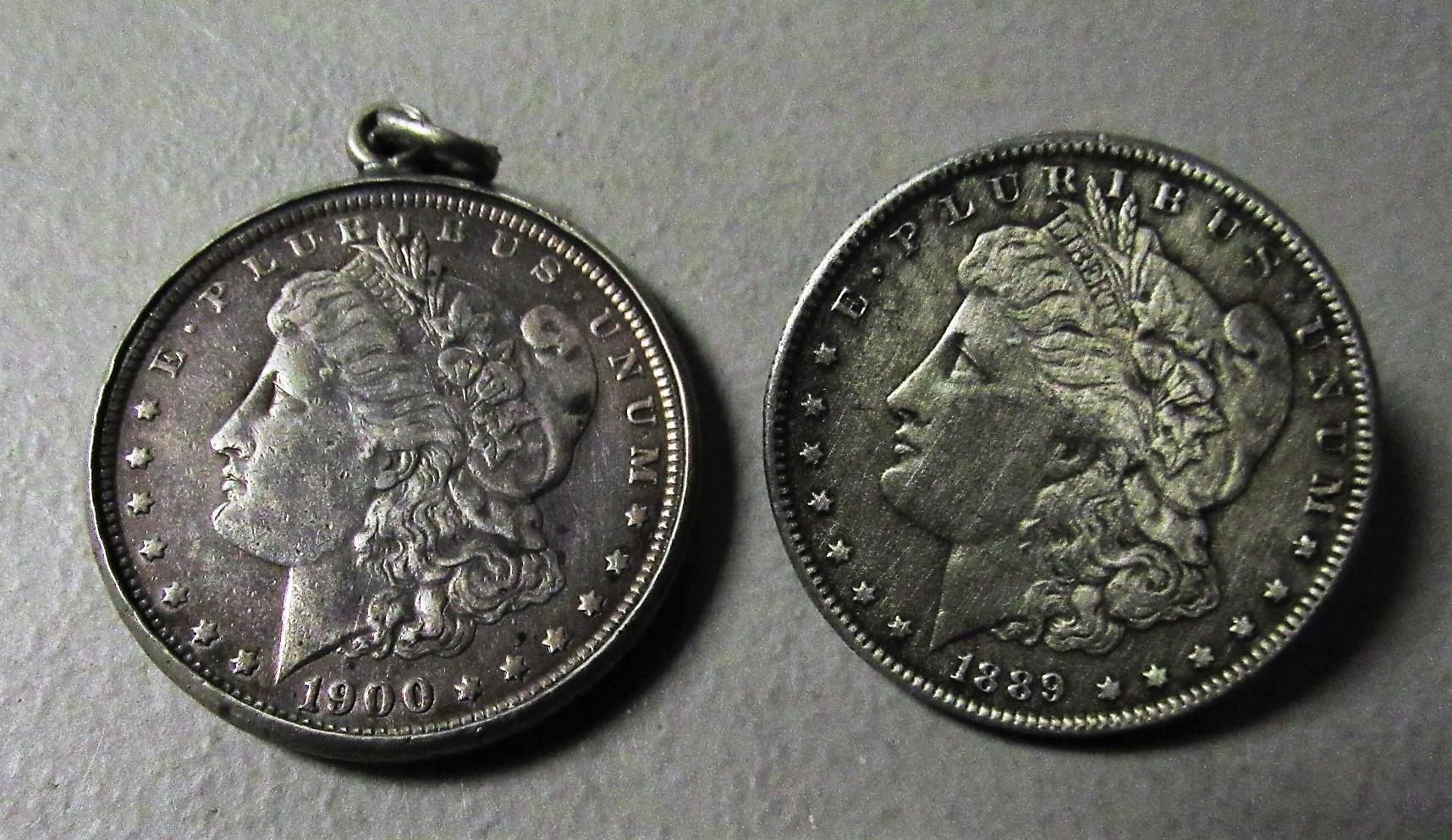 1889,1900 Morgan Dollars used for Jewelry