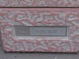 Pink Display Casket - Cement & Stainless- 18½ L X 11" T X 9½" W