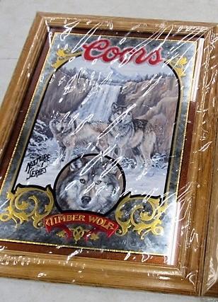 Coors Timber Wolf Mirror