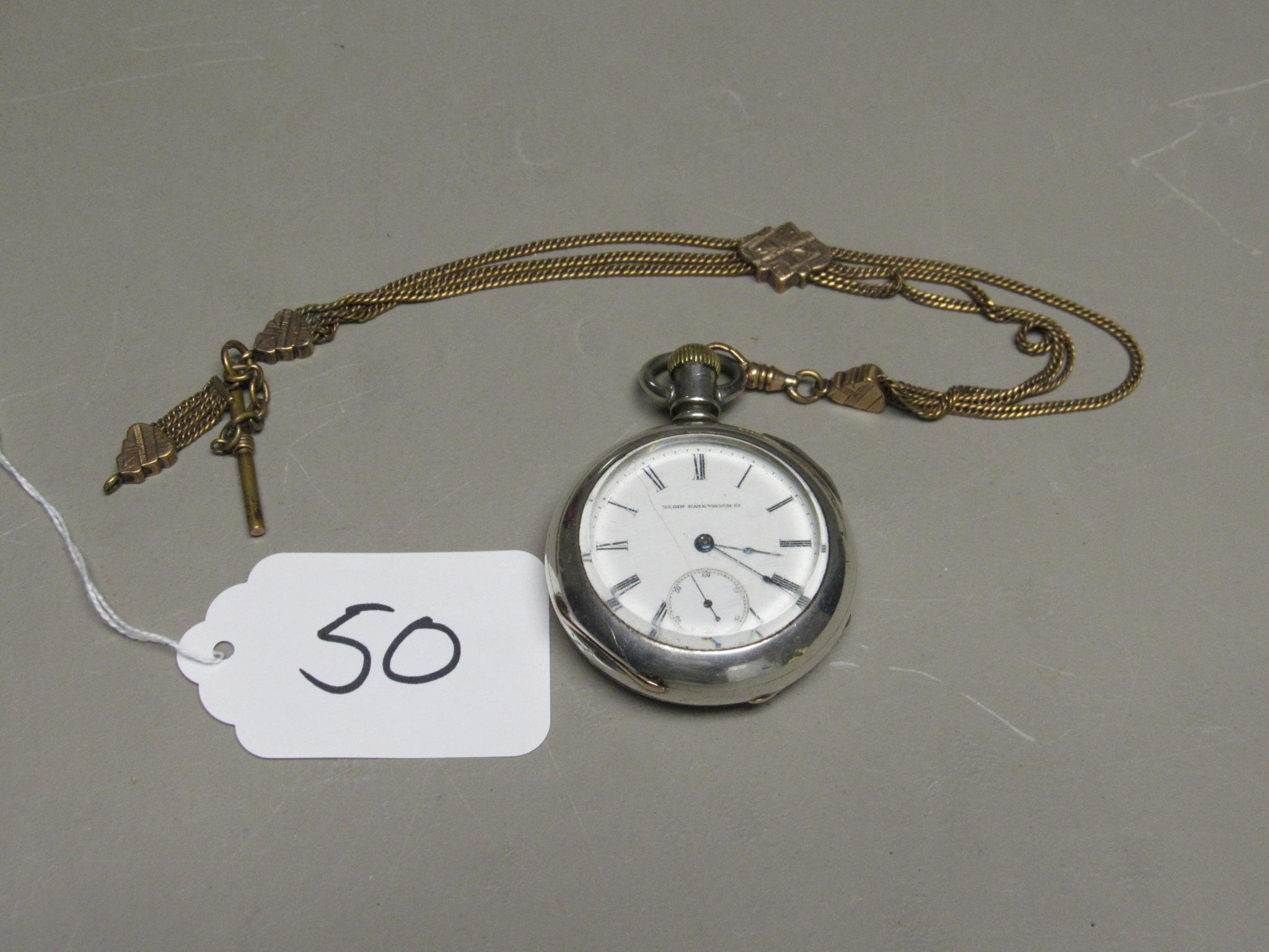 Elgin Natl Pocket Watchw/Chain