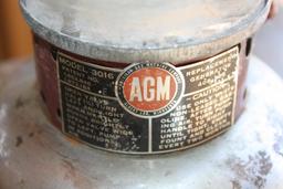 AGM Gas Lantern, Single Mantle, Maroon Enamel