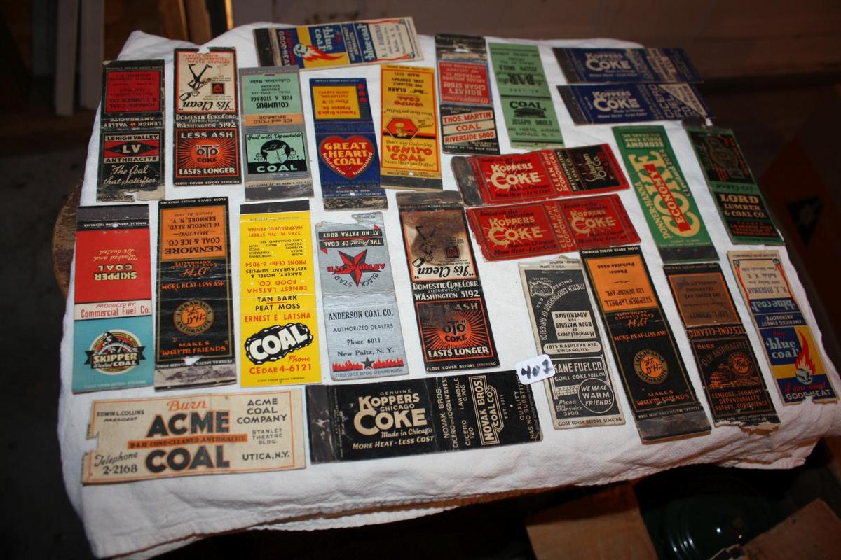 Coal, Coke Matchbooks