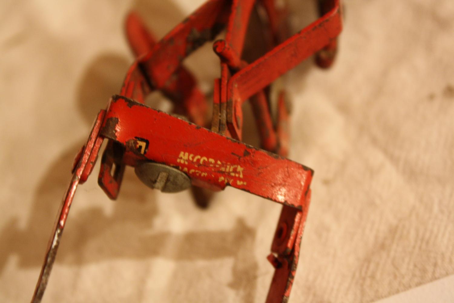 Steel McCormick Toy - Steel Tractor Plow