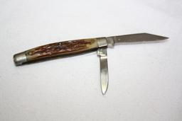 Hammer Brand USA 2 Blade F. Knife, Bone Scale?