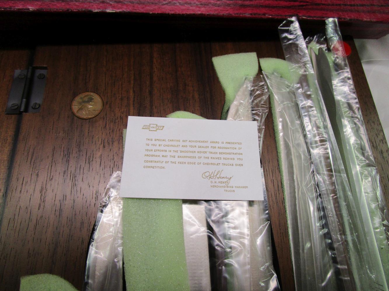 1969 Chevrolet Sales Award Cutlery Knife Set