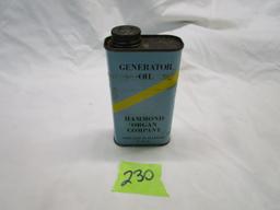 Old Hammond Organ Co. Generators Oil Tin