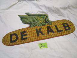 Old Masonite Dekalb Winged Ear Sign