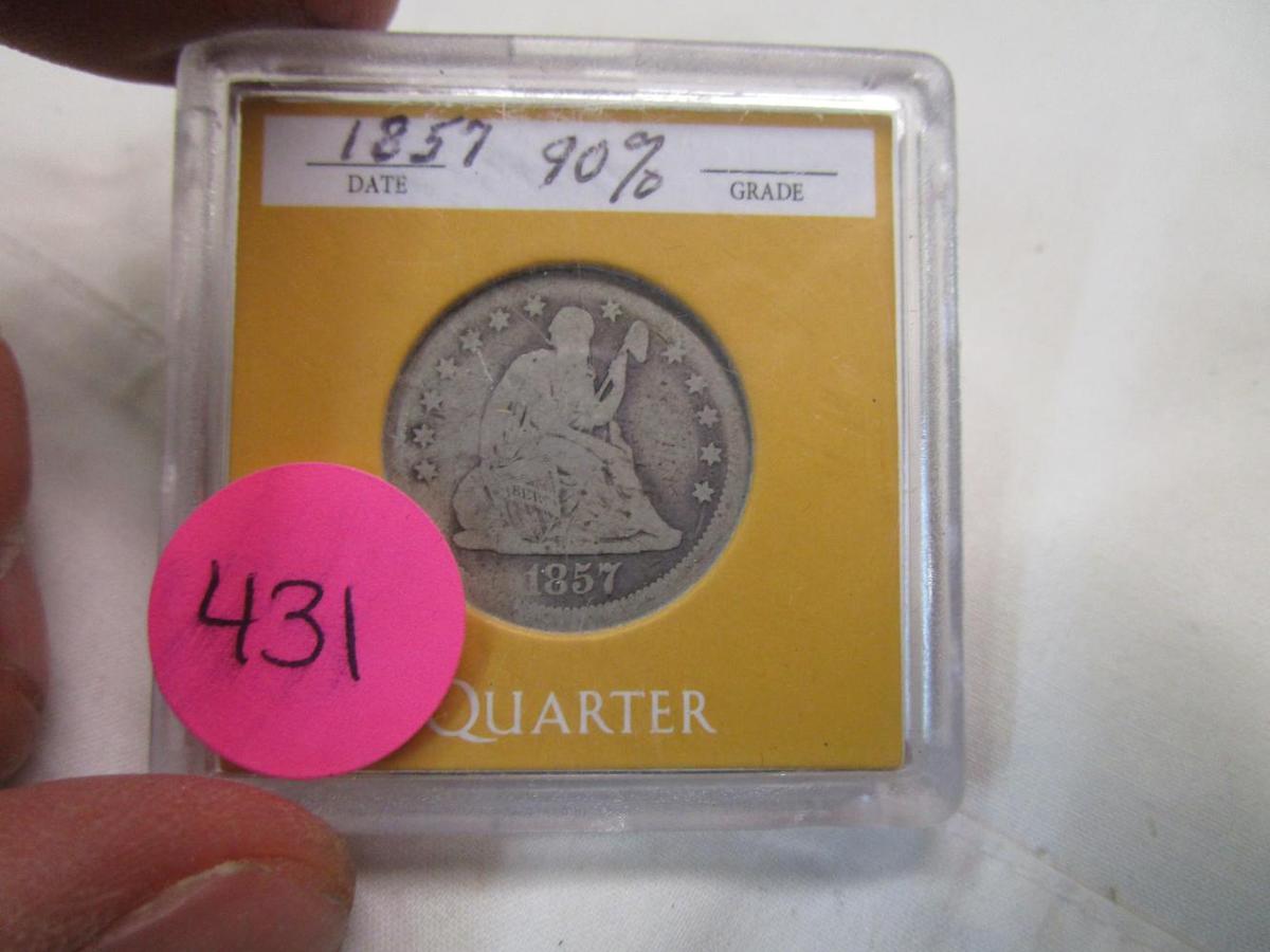 1857 90% Seated Quarter