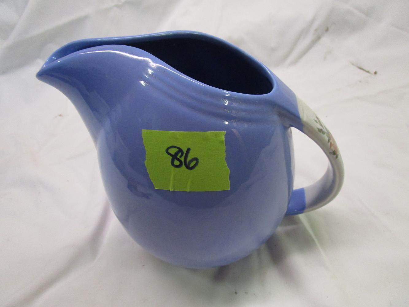 Old Hall Pitcher Blue w/Flowers