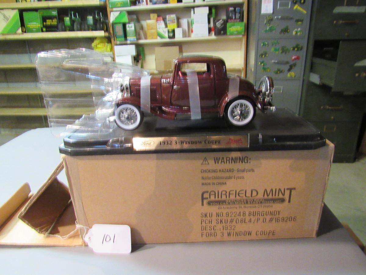 diecast 1932 3 window ford coupe (Franklin Mint)  W/box