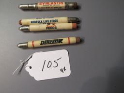 advertising bullet pencils   4X