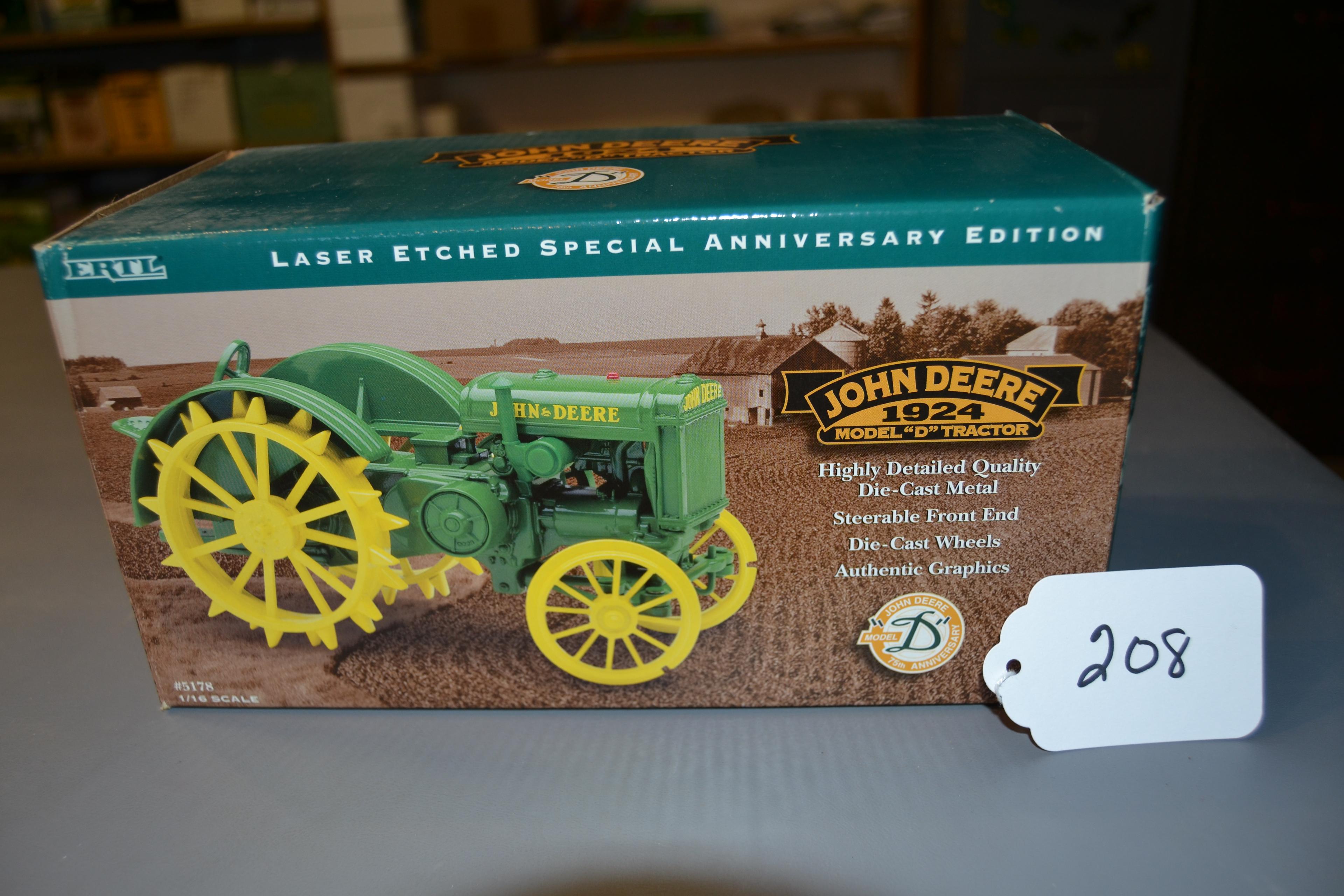 special edition diecast JD 1924 "D" tractor W/box