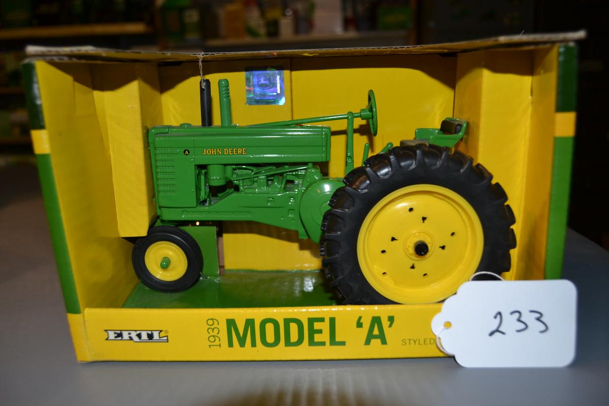 diecast JD "A" tractor W/box