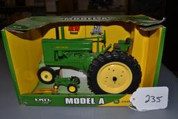 diecast JD "A" tractor + 1:64 mini "A" tractor W/box