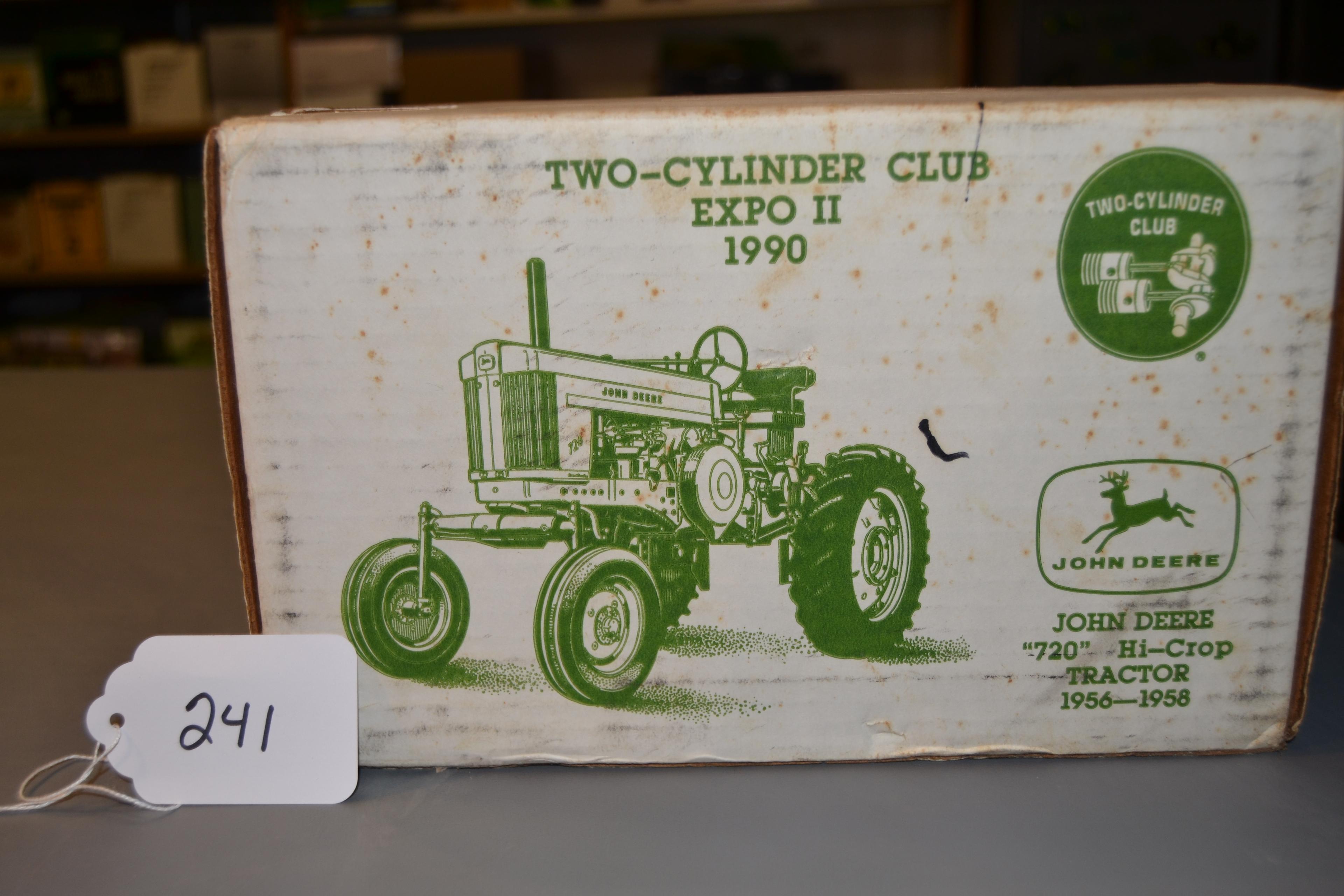 2 cylinder club expo II 1990 - diecast JD "720" hi-crop tractor W/box