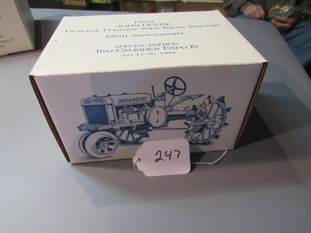 65th anniversary - 2cylinder expo IV 1994 - diecast JD 1929 general purpose wide tread tractor W/box