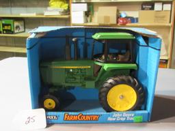 diecast JD row crop tractor W/ box