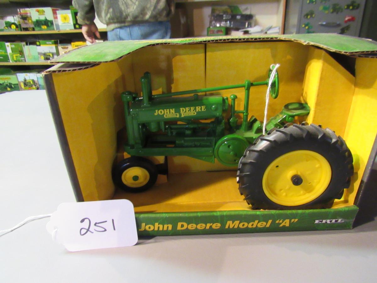 diecast JD "A" tractor W/box