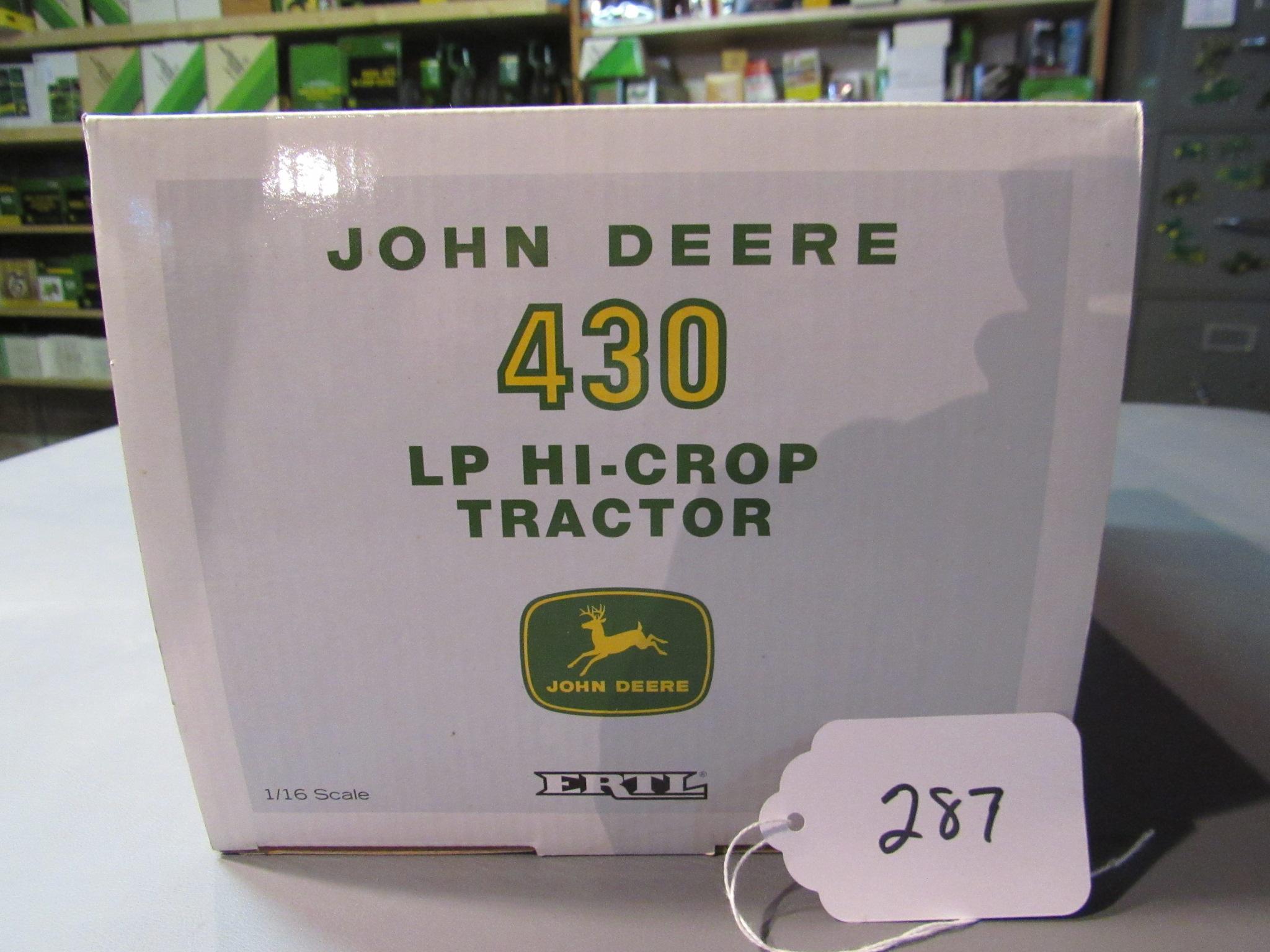 2 cylinder club expo XVIII 2008 - diecast JD "430 LP" hi-crop tractor W/box