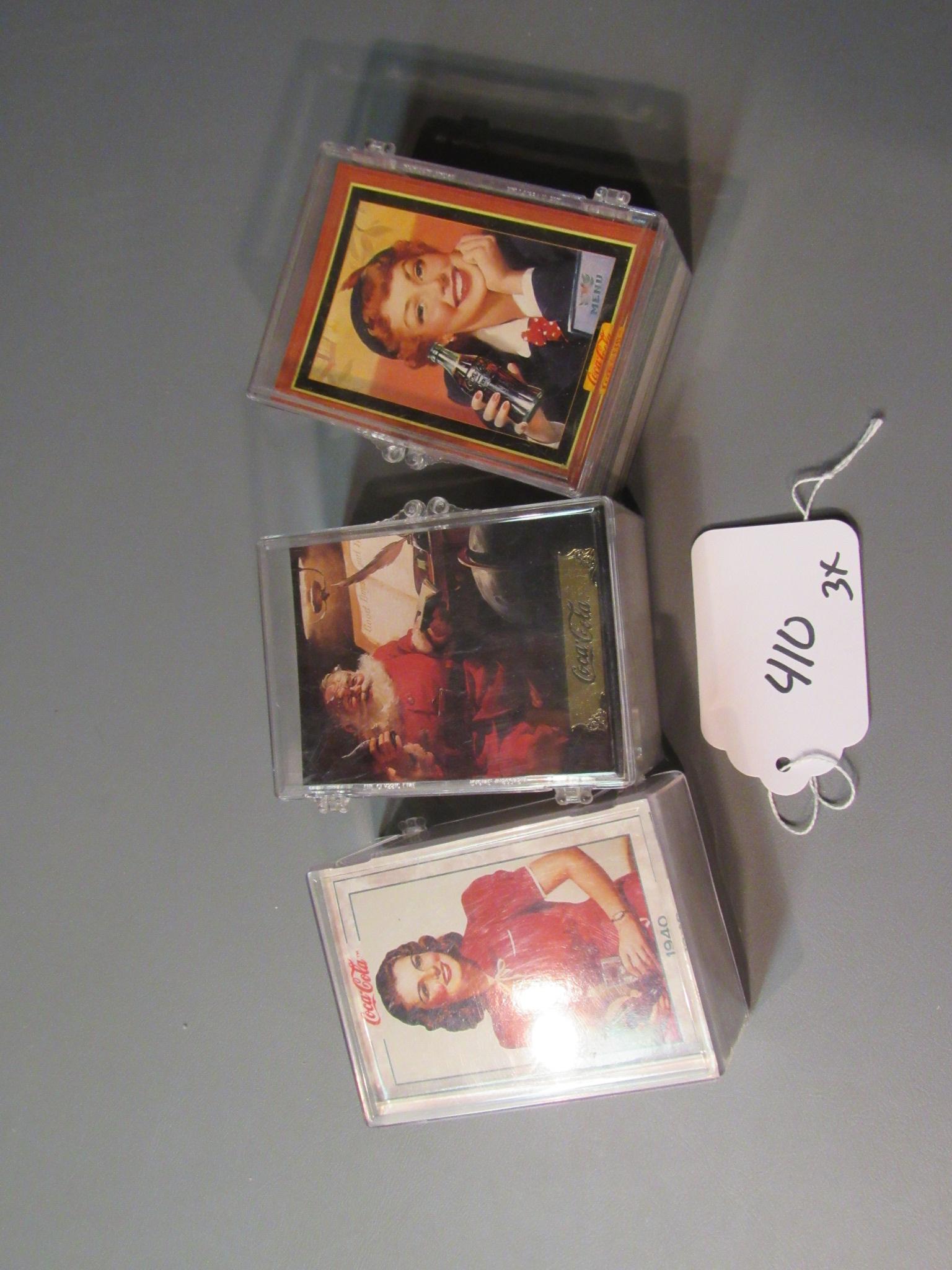 Coca-Cola collector cards 3X