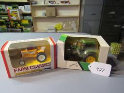 diecast Minneapolis Moline "G750" tractor + JD utility tractor W/box