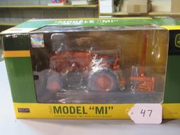 diecast JD highway orange "MI" & sickle mower W/ box