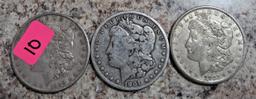 1889, 1901-O, 1921-S Morgan Dollars