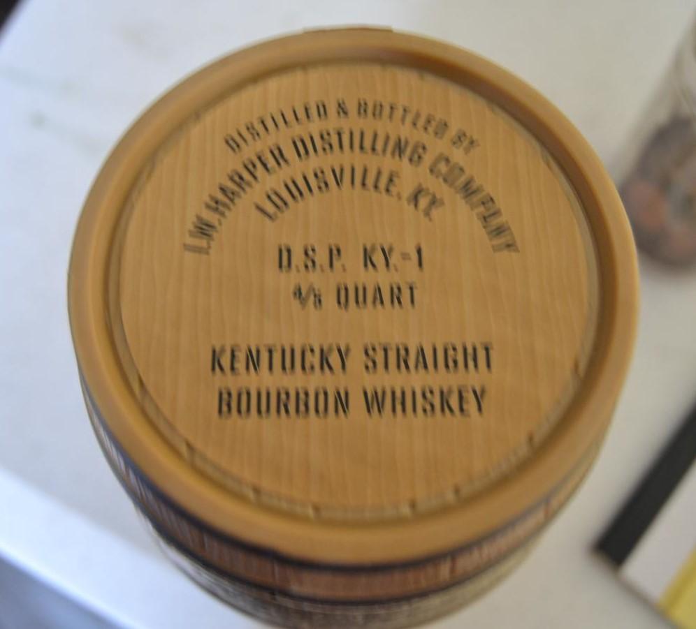 I.W. Harper Whiskey barrel (unopened)