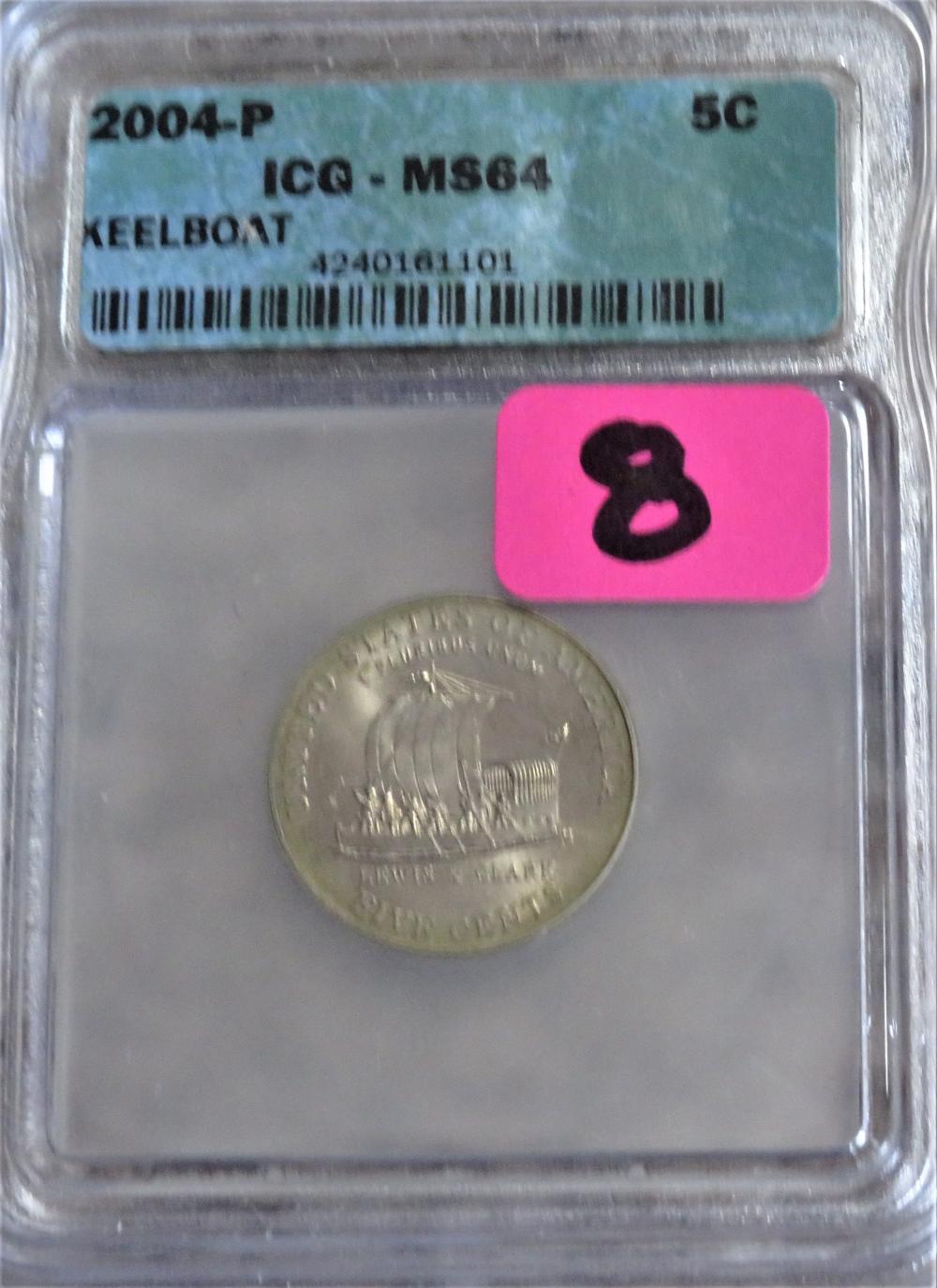 2004-P Jefferson Keelboat Nickel