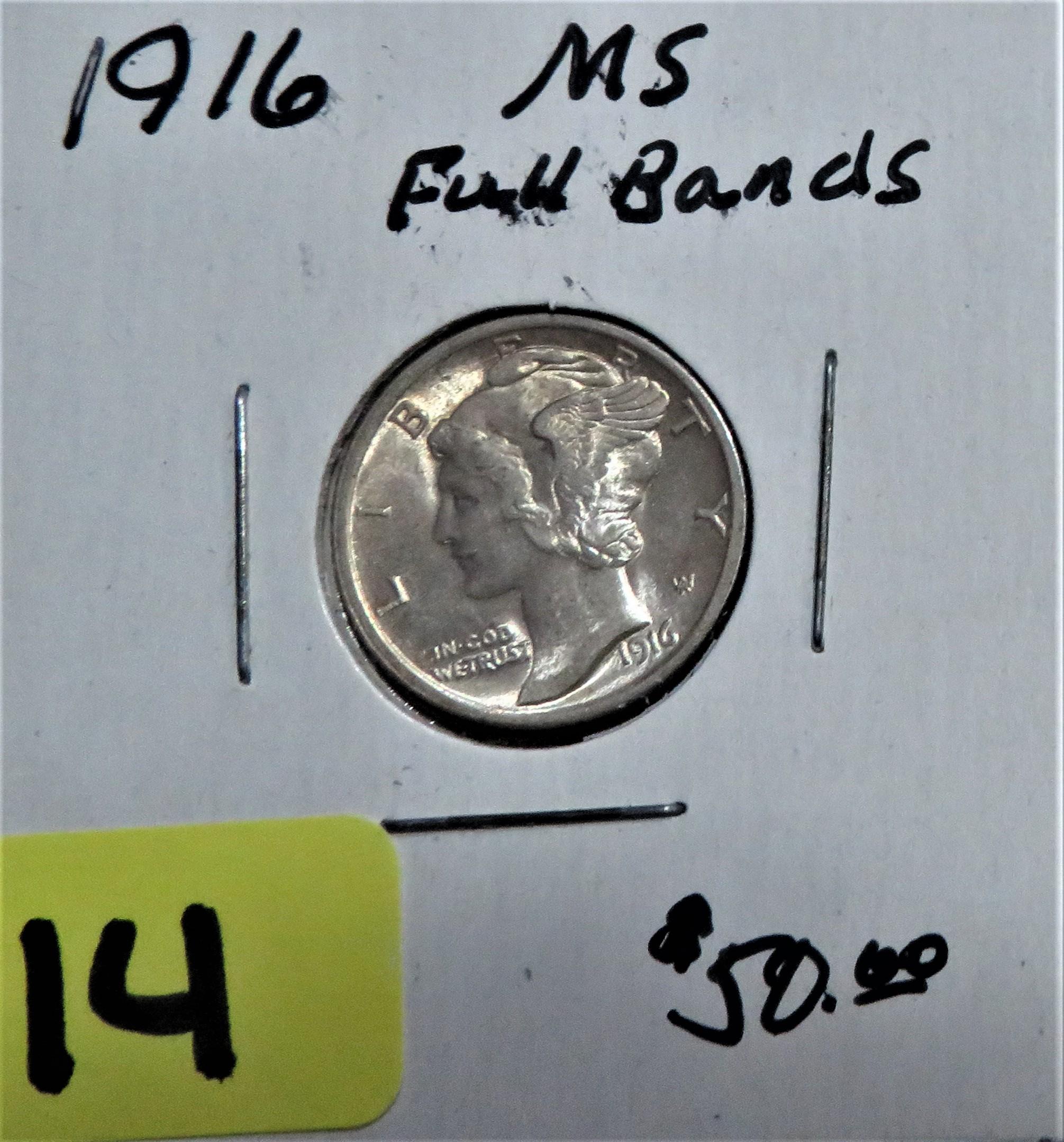 1916 Mercury Dime