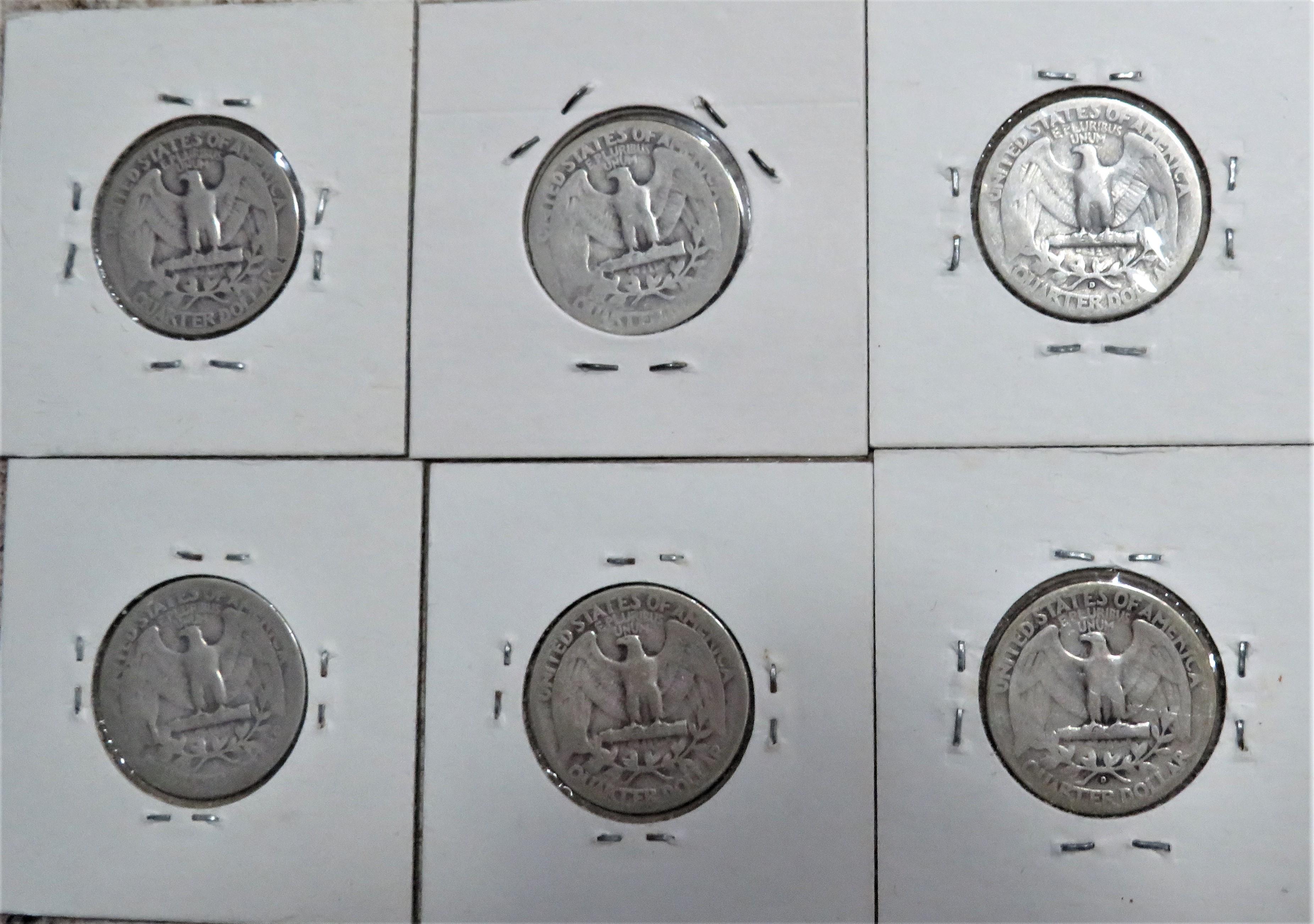 6 Washington Quarters