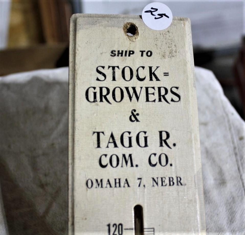 Antique Wood Thermometer Tagg & Co.