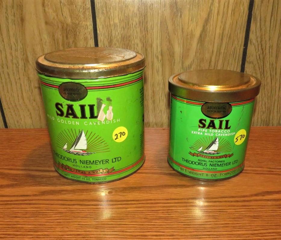 2 Sail pipe tobacco tins