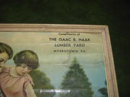 Wooden Framed Picture "The Isaac B. Haak Lumber Yard"