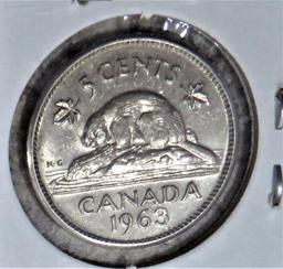 1963 Canada 5 Cent