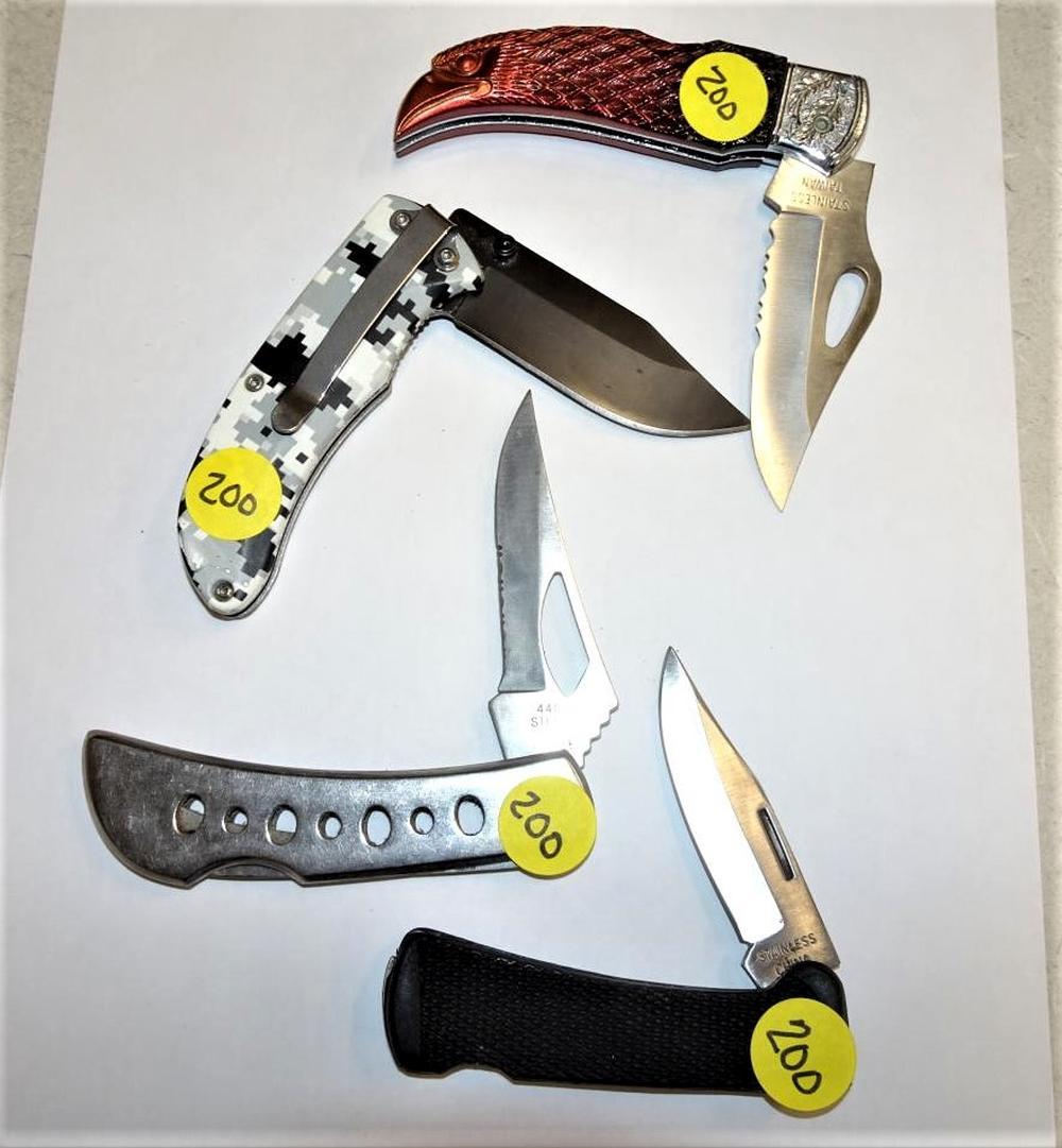 4 - Asst China & Taiwan Folding Knives