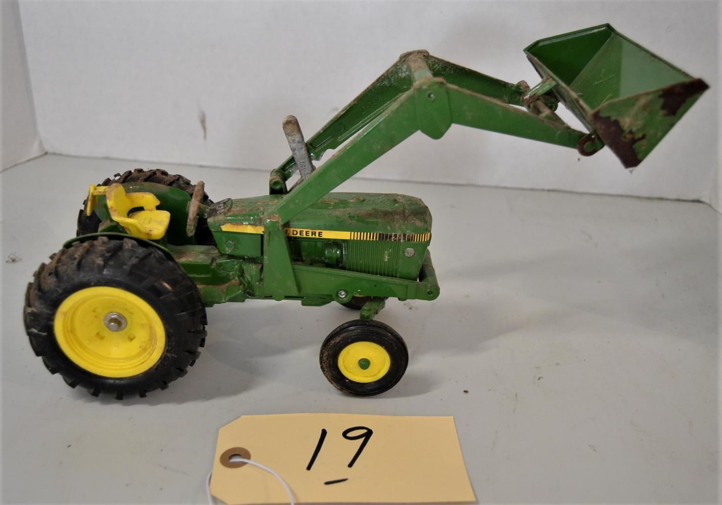 JD diecast tractor & loader