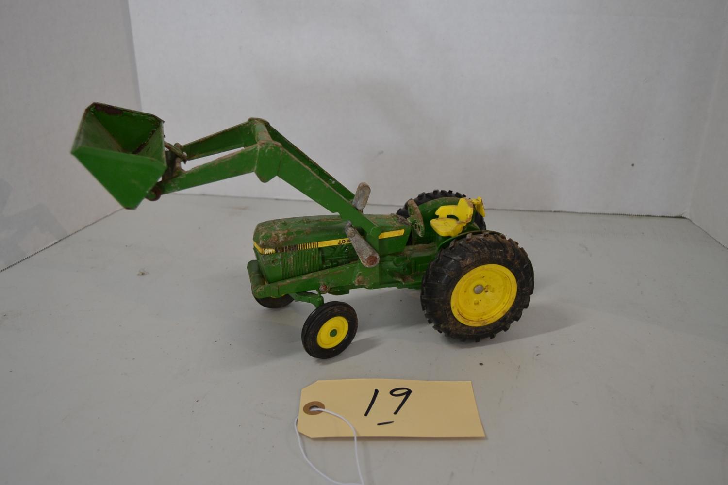 JD diecast tractor & loader