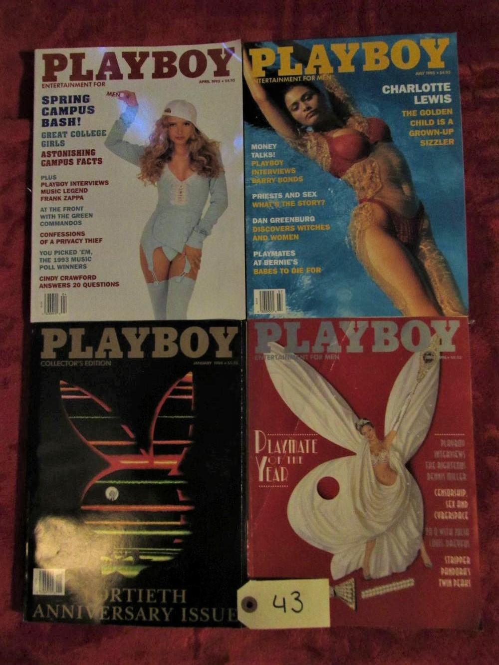 Playboy Apr, July 93, Jan 94, June 96