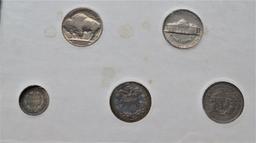 5 Coin United States Type Nickels