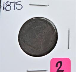 1875 Seated Quarter Dollar