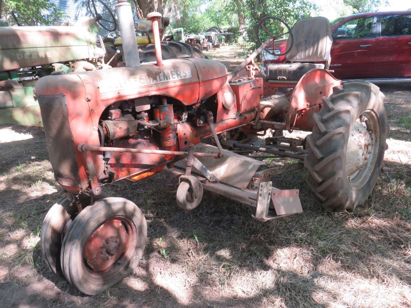 Allis Chalmers C Tractor with 5' Sunmaster  Belly Mower