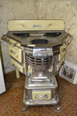 Jyel cast iron porcelain wood cook stove