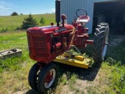 FARMALL C WITH WOODS UNDERBELLY MOWER