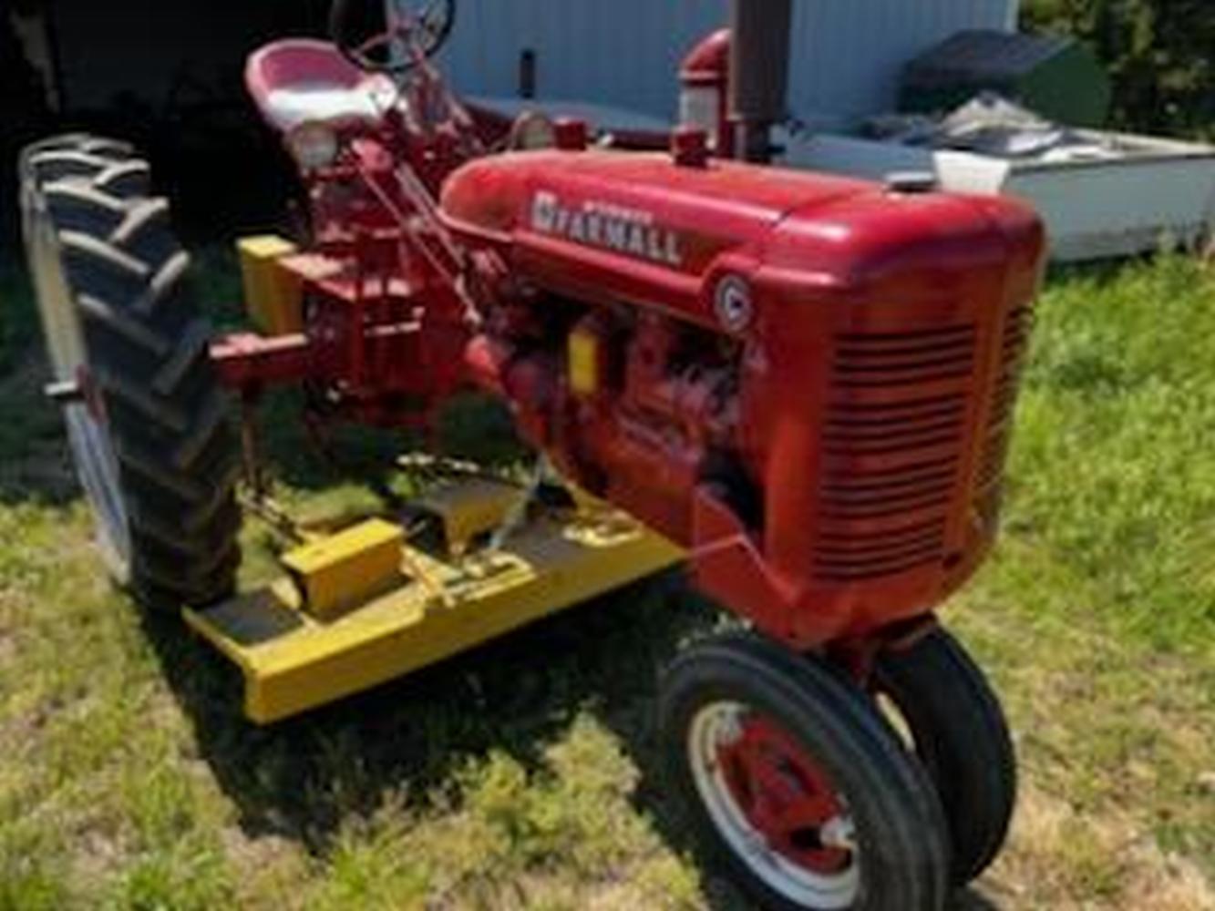 FARMALL C WITH WOODS UNDERBELLY MOWER