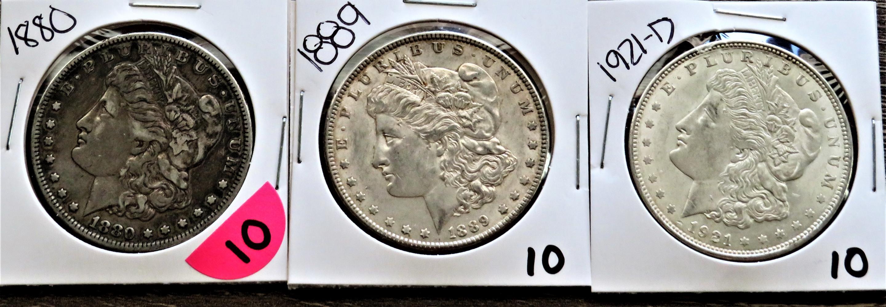 (3) Morgan Dollars