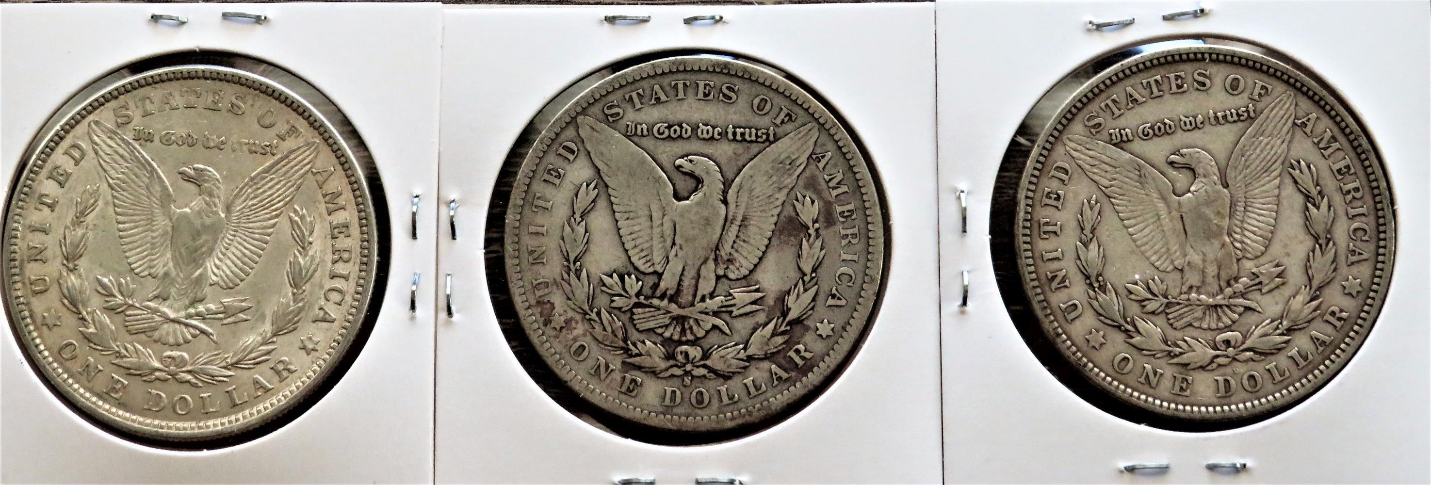 (3) Morgan Dollars