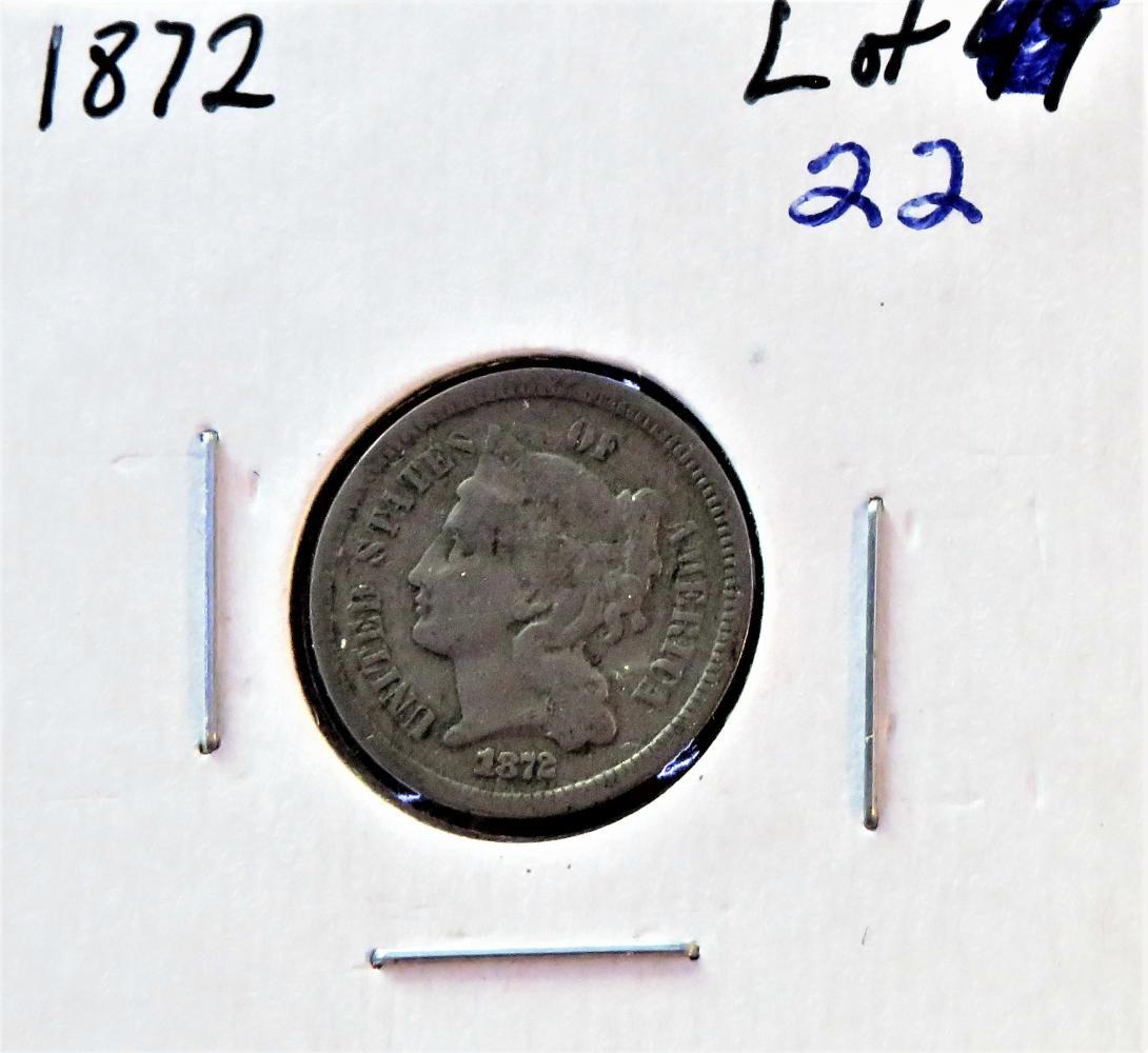 1872 3 Cent Nickel