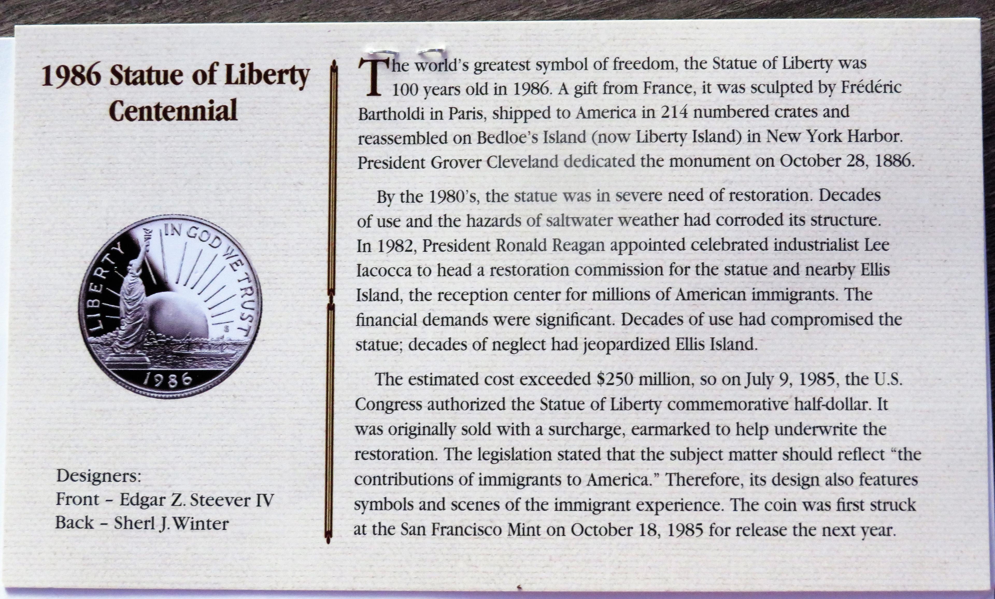 1986 Statue of Liberty Centennial